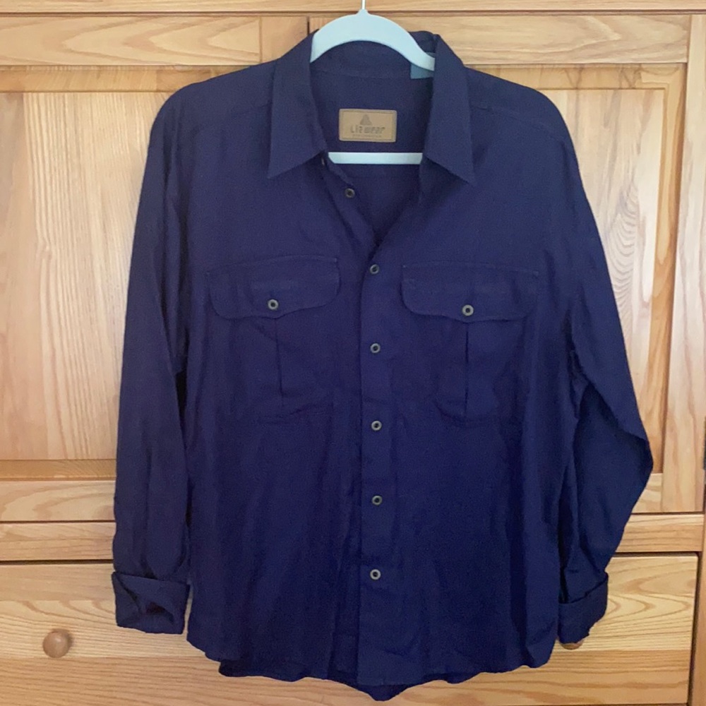 Liz Claiborne Blue Vintage 80s Button Down Top